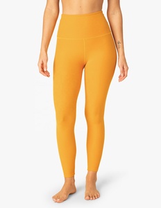 Vente en gros pas cher Collants de fitness taille haute pour femmes Conception personnalisée Polyester respirant Yoga Gym Workout Soie Spandex - Product Image 5