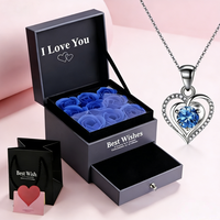 Boîtes à bijoux personnalisées pour la Saint-Valentin, cadeaux, savon, roses, anneaux, boucles d'oreilles, pendentifs, colliers, emballages pour bijoux