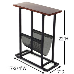 Industrial <b>Side</b> <b>Table</b> with Magazine Pouch - Product Image 5