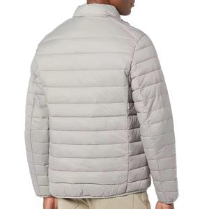 2025 Winter High Street Canvas Stand Collar Zipper Front Logo Customized <b>Men</b> Puffer <b>Jacket</b> Factory Wholesale Price - Product Image 2