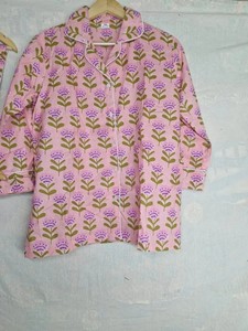 Handmade Cotton Pajama Set, Floral Print Bridal Party <b>PJs</b> - Product Image 2