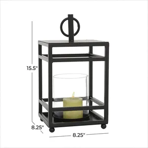 Handmade Iron Candle Holder Premium Interior Accent CollectionModern Bamboo Square Handmade <b>Lantern</b> for Home Decoration Living - Product Image 1