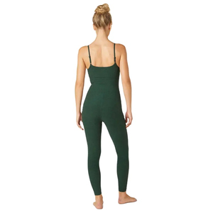Women's Yoga Fitness Breathable Spandex/Nylon Zip Bodysuit <b>with</b> Sleeveless V-neck and Double Layer Straps Short Active <b>Jumpsuit</b> - Product Image 5