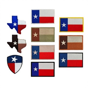 Parches Bordados con la Bandera de Texas, Apliques Rectangulares de Tela Termoadhesivos para Ropa y Accesorios - Product Image 1