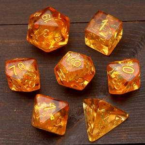 Ensemble de dés polyédriques en résine premium de 7 pièces, dés de jeu faits à la main, lisses, rouleaux équilibrés, écologiques pour les jeux de rôle sur table - Product Image 1
