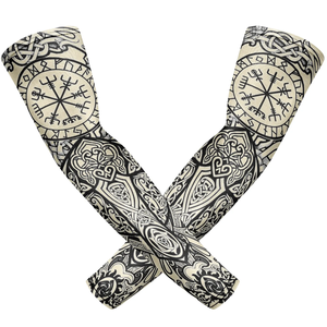 Mangas de protección UV con estampado de calavera, de seda helada, para deportes al aire libre, antideslizantes, unisex - Product Image 6