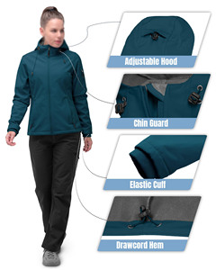 Chaqueta Softshell para Mujer, Servicio OEM, Ropa de Invierno, Cortavientos, para Campismo, Senderismo y Viajes al Aire Libre - Product Image 4