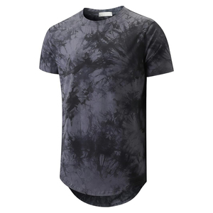 Trending Tie-Dye Short Sleeve T-<b>Shirt</b> Regular Fit O-Neck Knitted Casual Long Length Patterned Top - Product Image 1