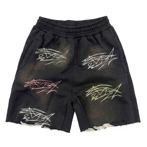 Conjunto de Sudadera con Capucha y Pantalones Cortos para Hombre, Diseño Estampado Negro, Ropa Deportiva Personalizada, Estilo Urbano, Informal, Transpirable, Venta al Por Mayor OEM - Product Image 4