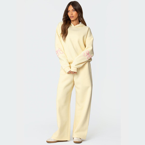 Women's Winter Sweat Pants with Elastic Waist Flat Front 100% Cotton-Comfortable Casual Design for Daily Wear - Product Image 4