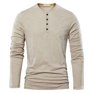Premium Outdoor Mens Long Sleeve T Shirt Customized Logo Slim Fit Floral Fabric Casual Modern Fashion Clothing - Product Image 1