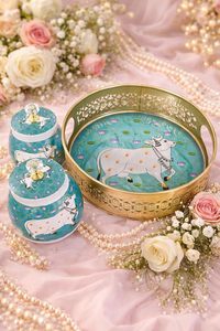 Frascos de especias metálicos vintage con tapas herméticas con estampado de vaca, recipientes redondos para almacenamiento de alimentos para decoración de cocina y bodas - Product Image 4