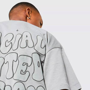 Men's Pullover T-Shirts Premium Quality Street Wear with Puff Printing and Solid Pattern <b>Design</b> - Product Image 4