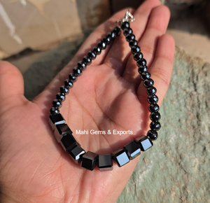 Pulsera de diamantes de moissanita negra con forma cuadrada y redonda, corte AAA, para joyería - Product Image 1