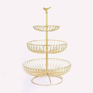 Canasta de Frutas Metálica de 3 Niveles, Dorada, de Hierro, para Almacenamiento en la Cocina, Organizador de Frutas y Verduras - Product Image 6