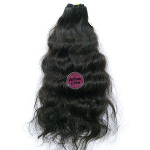 Extensions de cheveux indiens Remy Arrow, tissage double trame, 100g, noir, style teint, permable - Product Image 1