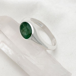 Oval Green <b>Emerald</b> Gemstone <b>Ring</b> 925 Sterling <b>Silver</b> Handmade Unisex Fine Jewelry Wholesale Price Everyday Wear Jewelry - Product Image 2