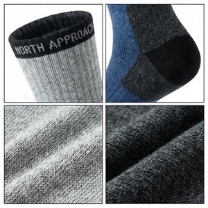 Crew <b>Socks</b> Solid Color Cotton Breathable Hiking <b>Socks</b> for Adults <b>Winter</b> Season - Product Image 4
