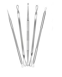 Extracteur de points noirs et d'acné en acier inoxydable de qualité supérieure, outil facial pour l'élimination des imperfections, instrument de beauté pour usage domestique - Product Image 1