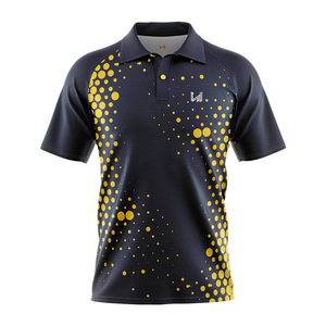 เสื้อโปโลแขนสั้นสำหรับผู้ชายเสื้อโปโลผ้าโพลีเอสเตอร์/ ผ้าฝ้ายผสมพิมพ์ลายสกรีนลำลอง4เกม - Product Image 1