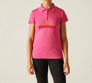 Chemises polo pour femmes en coton, coupe ajustée, manches courtes, longueur longue, taille XL-2XL, avec couleurs - Product Image 1