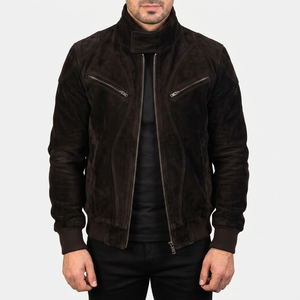 Producción de chaquetas de gamuza de marca privada para boutiques, venta al por mayor de gamuza auténtica, corte ajustado, MOQ bajo - Product Image 2