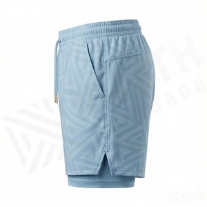 Shorts décontractés personnalisables, tissu en toile léger de haute qualité, séchage rapide, fermeture à cordon, vêtements de sport haut de gamme, vente en ligne - Product Image 3