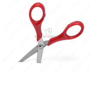 Tijeras de barbero con mango de plástico rojo, tijeras de barbero de calidad profesional, precio barato, plástico de acero inoxidable de alta calidad - Product Image 4