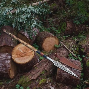 Hacha Forjada a Mano con Hoja de Acero de Alto Carbono y Mango de Madera de Palisandro, Lanza Medieval Lista para la Batalla, OEM Industrial, DIY - Product Image 4