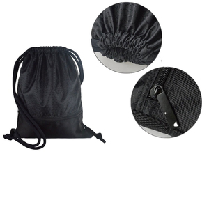 Large Nylon Mesh <b>Drawstring</b> <b>Backpack</b> with Shoe Bag 30-40L Waterproof for Swimming Gym Yoga Beach & Travel - Product Image 3