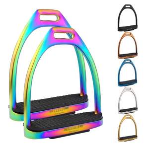 Estribos DE SEGURIDAD australianos con logotipo personalizado, estribos ligeros, estribos flexibles para montar a caballo, equipo de equitación inglés - Product Image 5