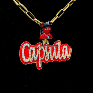 Colgante de Hip Hop de Plata de Ley 925 con moissanita y esmalte rojo de diamante Diseño de letra helada personalizado Chapado en oro para fiestas - Product Image 5