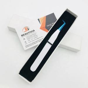 Pinzas de extensión de pestañas de acero inoxidable sostenibles con revestimiento de Color personalizado profesional de alta calidad probadas a mano y al por mayor - Product Image 1