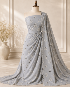 Premium boring embroidery fabric is designed for modern fashion and stylish <b>garment</b> collections. This fabric features beautiful - Product Image 1