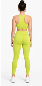 Women Seamless <b>Yoga</b> Set High Waist Leggings Crop Sports Bra Gym <b>Pilates</b> Workout Activewear Custom Logo Breathable Quick Dry - Product Image 2