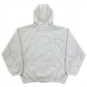 Nouveautés : ensembles coupe-vent en nylon pour homme, blancs avec panneaux réfléchissants, logo personnalisé, respirants, pour l'été, style streetwear - Product Image 4