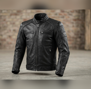 Chaqueta de Motocicleta de Cuero Transpirable |   Paneles Ergonómicos con Tecnología Motion-Flex |   Chaqueta de Motociclista con Protección Integrada - Product Image 1