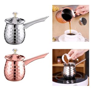 Cafetera Turca Árabe de Acero Inoxidable de 300 ml, Apta para Inducción, con Aislamiento Térmico, Utensilios para Café y Té - Product Image 1