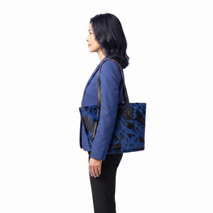 Sac fourre-tout en cuir de vachette à poils pour femme, sac à main à bandoulière avec fermeture éclair, qualité supérieure - Product Image 3