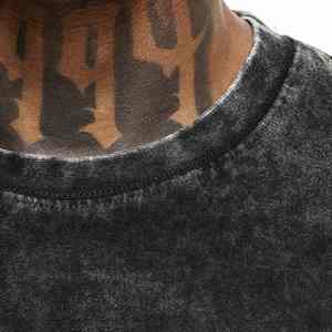 Camiseta Vintage Oversize para Hombre con Lavado Ácido a Precio Económico, Mejor Diseño, Bajo MOQ, Camiseta de Color Sólido con Lavado Ácido en Venta - Product Image 4