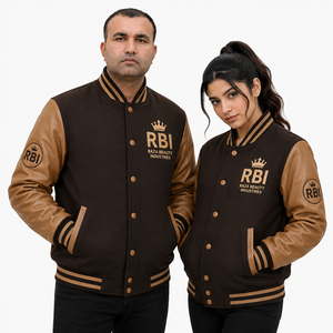 Blouson universitaire réversible en laine de baseball personnalisé, style Letterman, respirant, avec logo brodé fini, qualité supérieure - Product Image 5