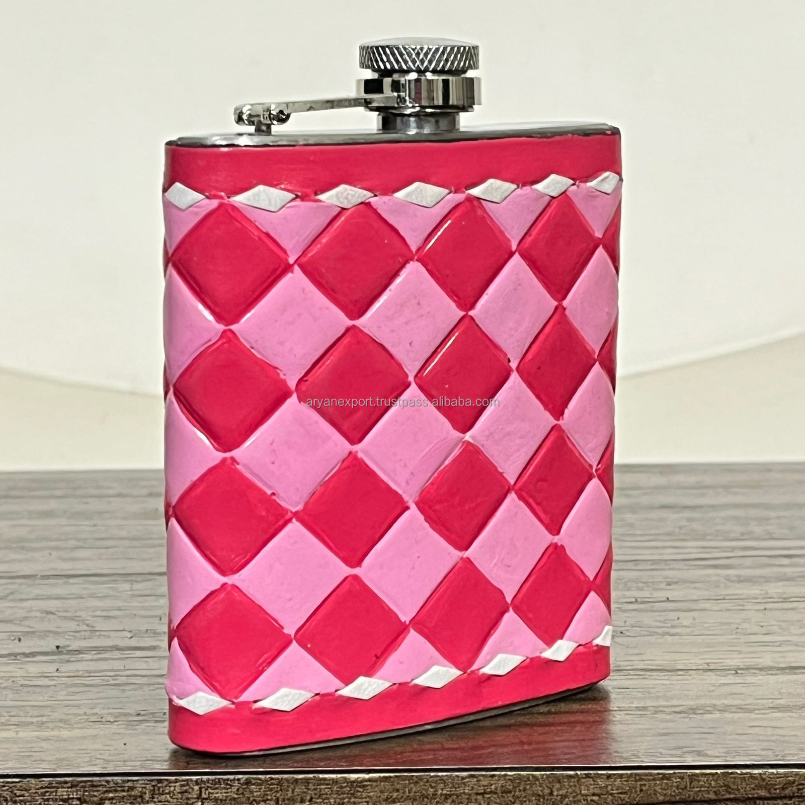 Rose foncé et rose clair à carreaux