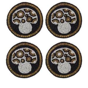 Modern Bohemian Decorative <b>Bead</b> Cup <b>Coasters</b> Waterproof for Coffee Table for Boho Table Decor - Product Image 2