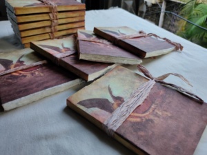 Cahiers en papier fait main en coton, écologiques, pour écrire, dessiner, journal artisanal, pour le bureau, l'école et les cadeaux - Product Image 5