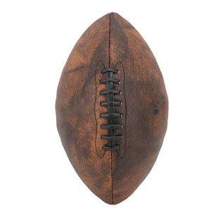 Brown Leather Football With <b>Black</b> <b>Laces</b> Durable Rubber Bladder Team Sports Equipment Outdoor Training Eco Friendly Rugby Ball - Product Image 4