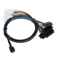 Kabel Daya Internal Mini SAS HD SFF-8643 ke 4x SFF-8482