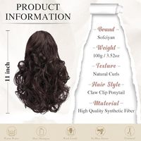 Extensions de cheveux queue de cheval bouclées et ondulées en gros, postiche synthétique moelleux pour femmes, usage quotidien