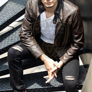 Sustainable Heavy Duty Leather <b>Winter</b> <b>Jacket</b> Waterproof Leather <b>Jacket</b> <b>Cheap</b> Price Leather <b>Jacket</b> - Product Image 4