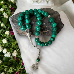 Handmade Eco-Friendly Resin Customizable Love Religious Prayer <b>Rosary</b> Tasbih 33 Beads Turquoise Stone Muslim Design - Product Image 1