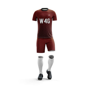 Custom Men's Soccer Jersey <b>Shorts</b> Set Drawstring Closure Heat Transfer Printed Spandex/<b>Polyester</b> Anti Bacterial Breathable Sets - Product Image 2